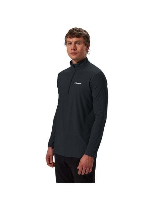 Berghaus Black 24/7 Base Long-Sleeve Zip T-Shirt for men
