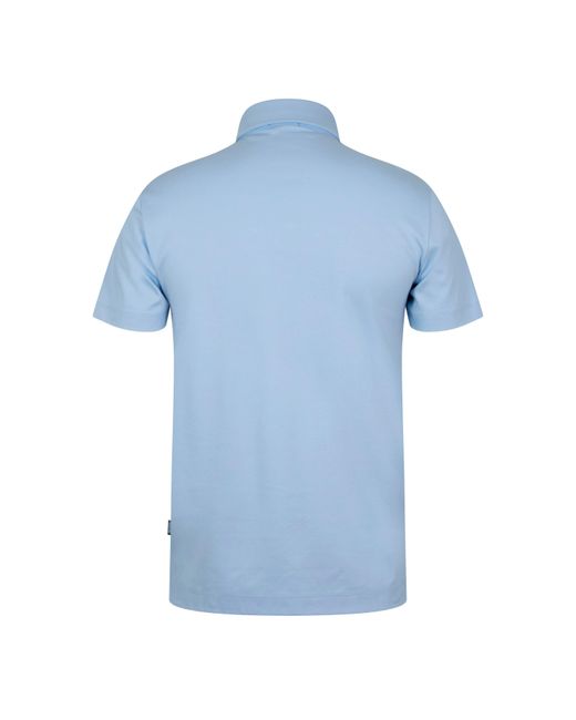 Boss Blue Short Sleeve Polo Shirt With Logo Detail for men