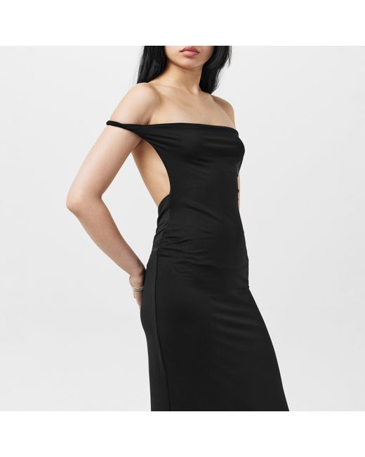 Missy Empire Black Twist Back Slinky Maxi Dress