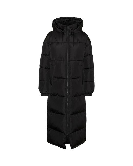 Vero Moda Black Klea Water Resistant Insulated Long Puffer Jacket