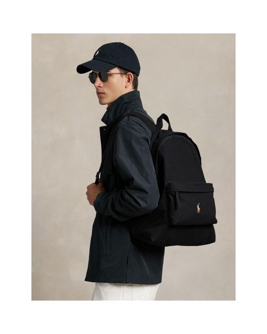 Polo Ralph Lauren Black Canvas Colour Backpack