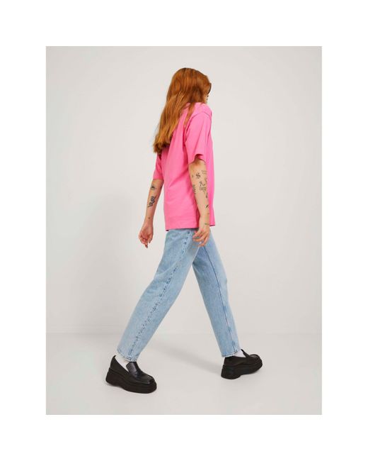 JJXX Pink Andrea Loose Logo T-Shirt Ladies
