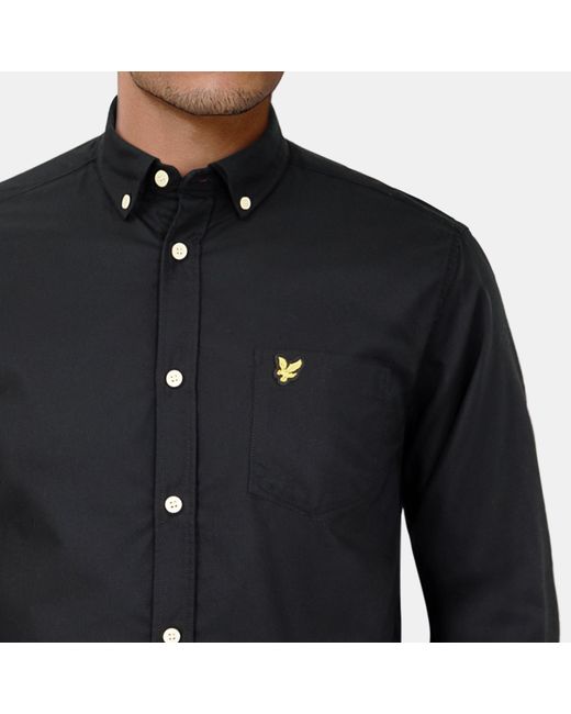 Lyle & Scott Black Oxford Shirt for men
