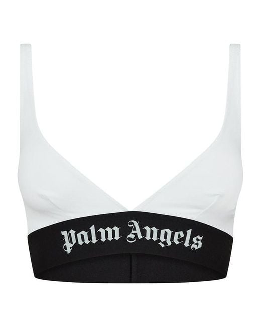 Palm Angels White Logo Triangle Bra