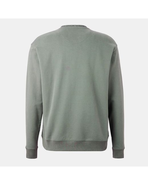 Jack Wills Gray Jacquard Crew Sweatshirt for men
