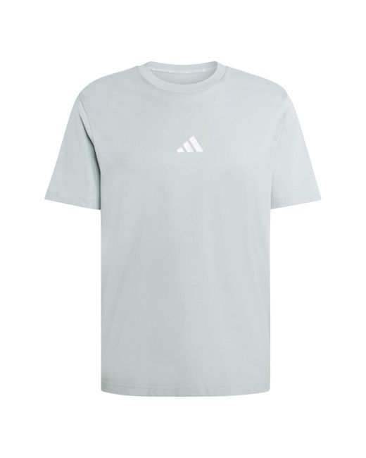 Adidas Blue Essentials Single Jersey Logo T-Shirt for men
