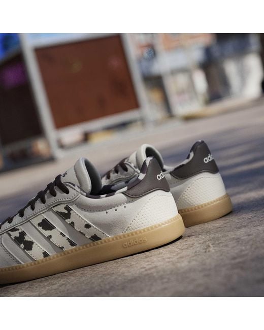 Adidas Gray Breaknet Sleek Suede Shoes