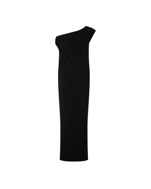 Norma Kamali Black Shoulder Long Maxi Dress
