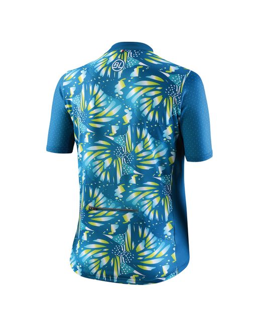 Bicycle Line Blue Dalia Short Sleeve Upf 30+ Loose Fit Cycling Jersey