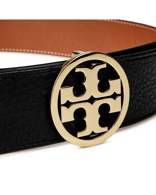 Tory Burch Black Miller Reversible Belt