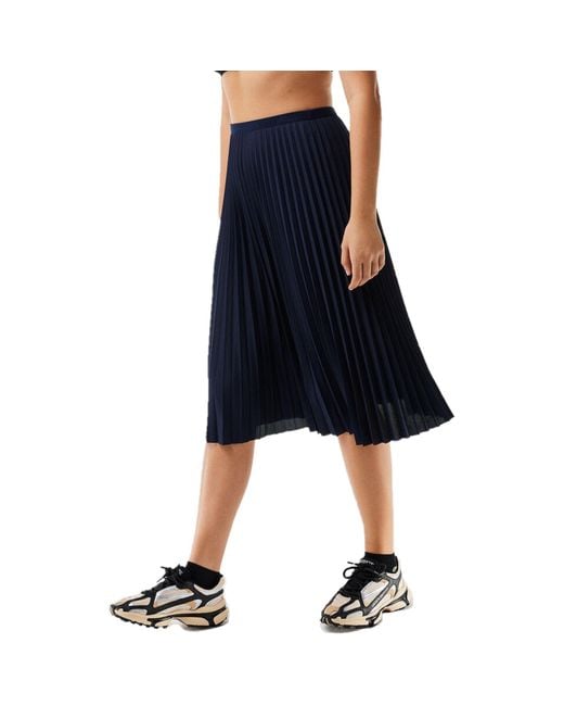 Lacoste Blue Long Pleated Skirt