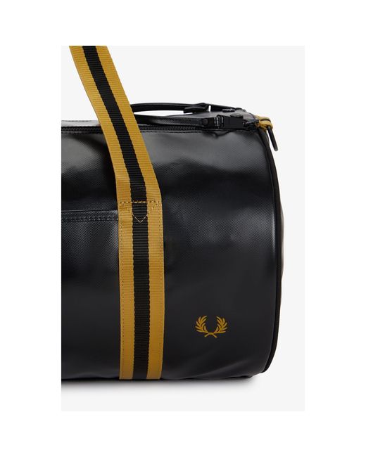 Fred Perry Black Classic Barrel Bag for men