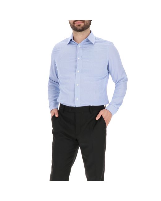 Scotch & Soda Blue Long-Sleeve Patterned Shirt for men