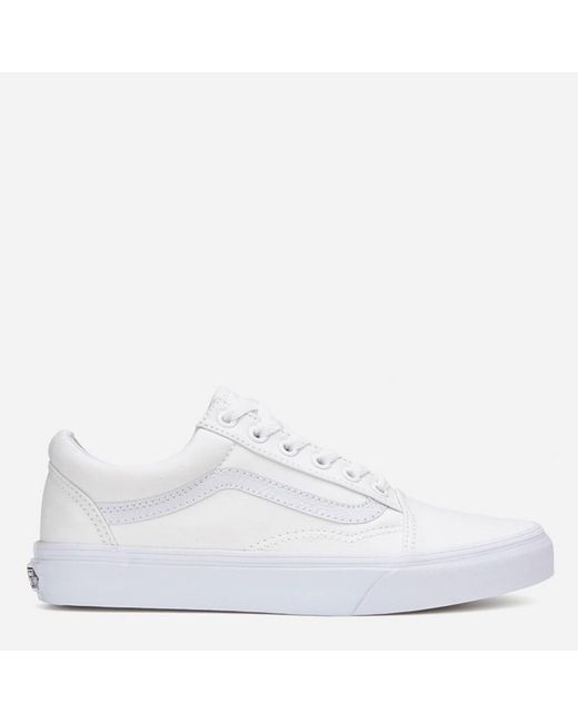 Vans White Old Skool Canvas Trainers