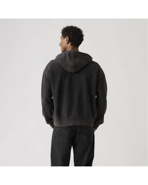 Levi's Gray Hayes Boxy Fz Hoodie for men