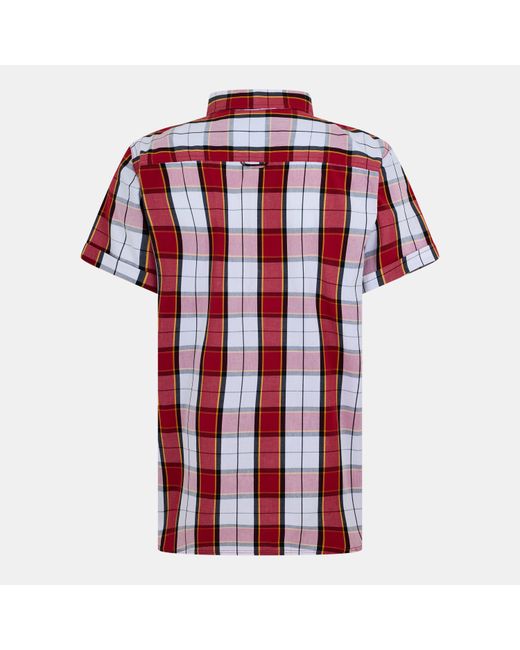 Bench Red Short-Sleeve Patterned Shirt for men
