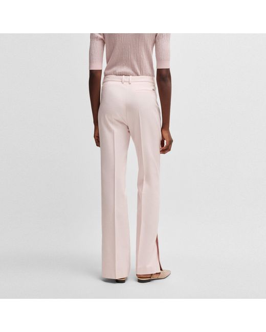 Boss Pink Terela Straight Leg Trousers