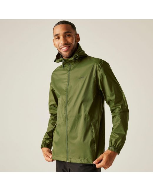 Regatta Green Pack It Iii Waterproof Jacket for men