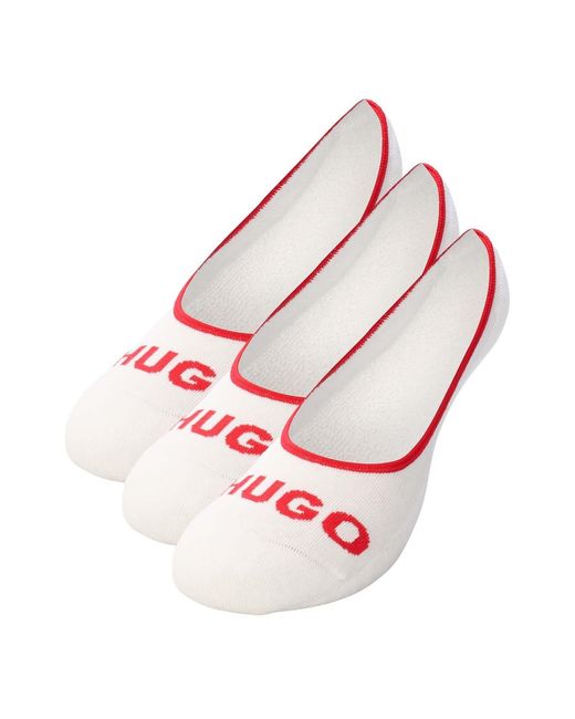 HUGO Pink 3 Pack Of Invisble Socks for men