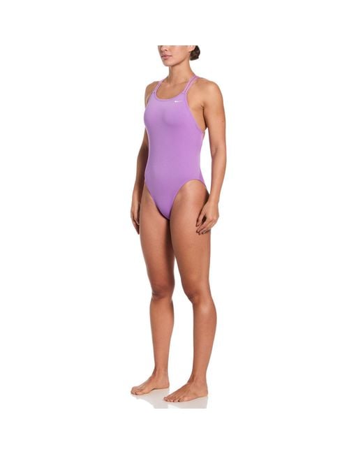 Nike Purple Spider Back Swimsuit