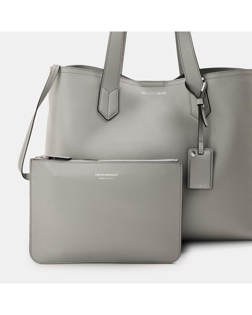 Emporio Armani Gray Tote Bags