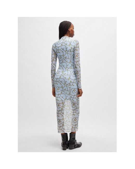 Boss Blue Nasuse_2 Long Dress