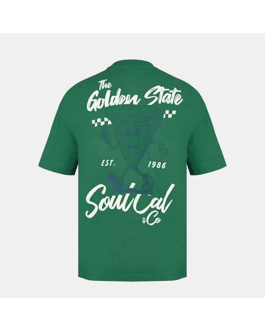 SoulCal & Co California Green Soul Fast Food Oversized T-Shirt for men