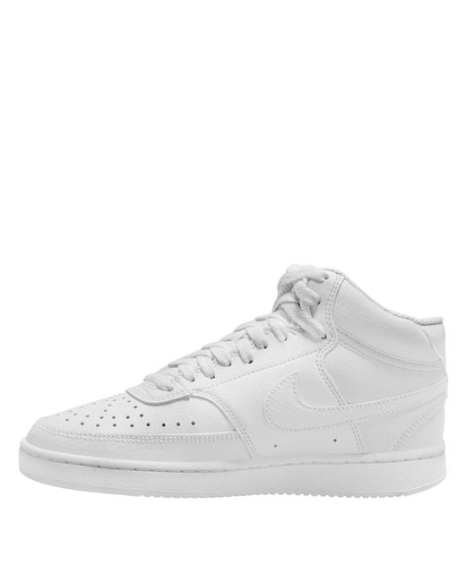 Nike White Court Vision Mid Hi Tops