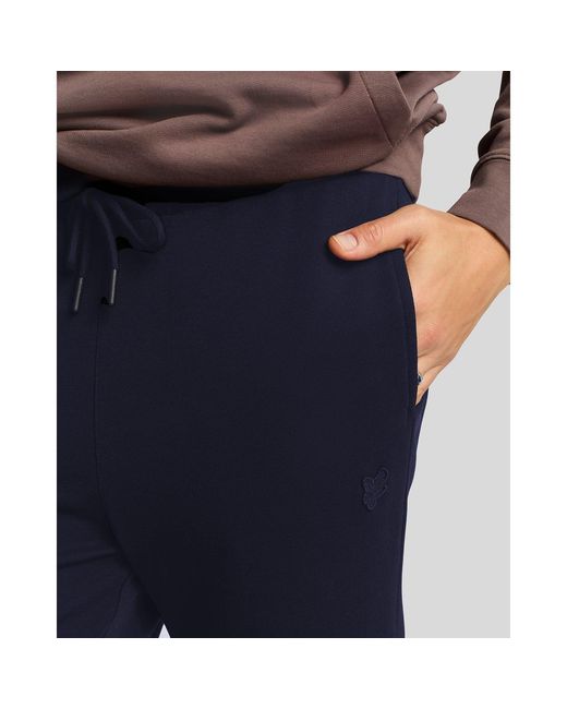 Lyle & Scott Blue Closed Hem Fleece Joggers for men