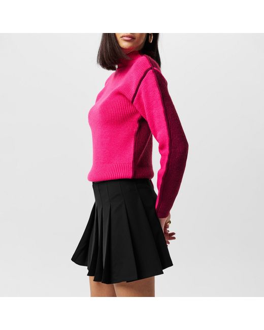 French Connection Pink Lorena Soft Knit Crew Neck Jumper