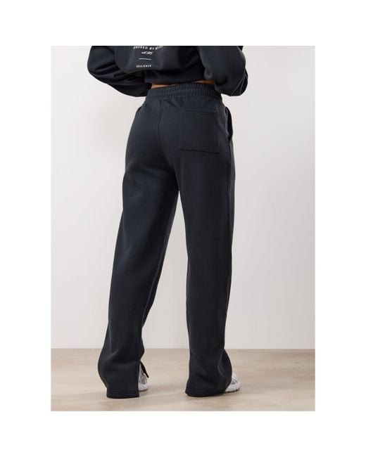 Gym King Blue Reset High Waisted Cotton Open Hem Joggers