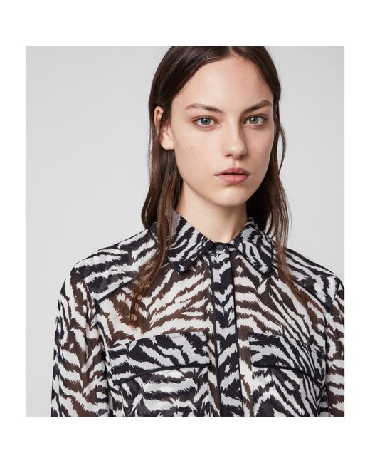 AllSaints Black Esther Remix Shirt