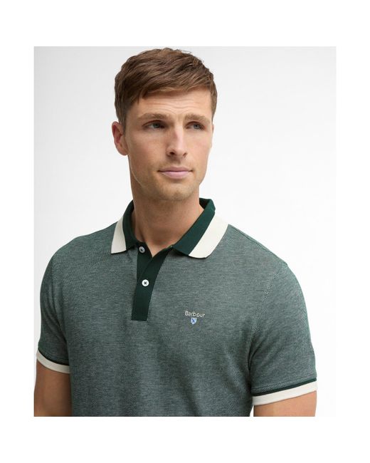 Barbour Green Helwith Polo Shirt for men