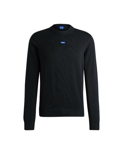HUGO Black San Cosmo C Knitted Top for men