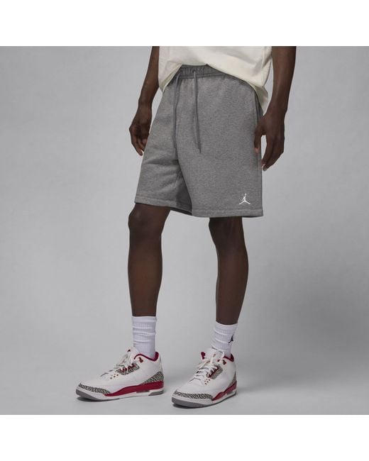 Nike Gray Aj Brooklyn Fleece Shorts for men