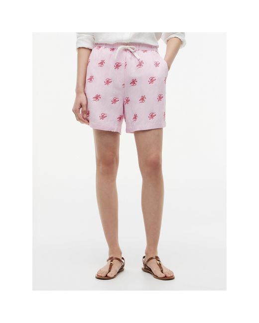 Tommy Hilfiger Pink Fleece Jogger Shorts
