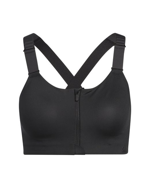 Adidas Black Tlrd Impact Luxe Training High Support Zip Bra