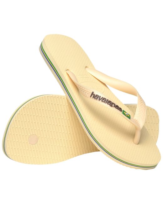 Havaianas Metallic Brasil Logo Flip Flops