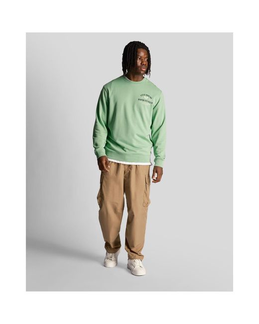 Lyle & Scott Green Racquet Club Graphic Sweatshirt for men