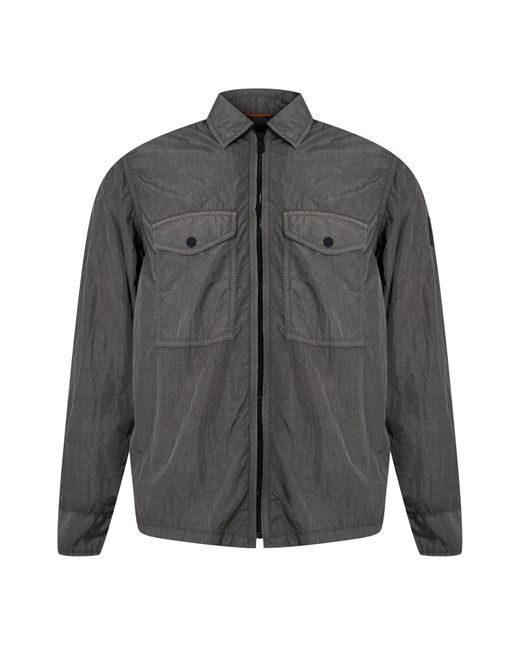 Boss Gray Zip Shacket for men