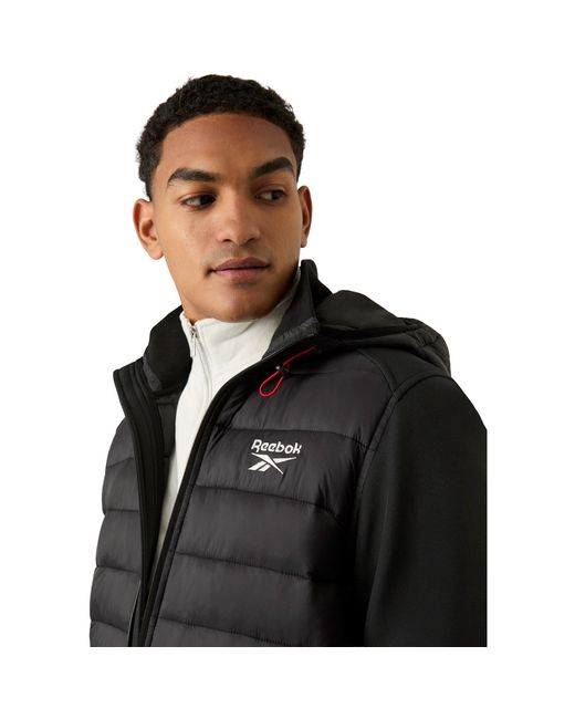 Reebok Black Water-Resistant Rain Anorak for men