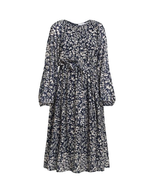 Gina Bacconi Blue Alaska Unwaisted Long Sleeve Dress