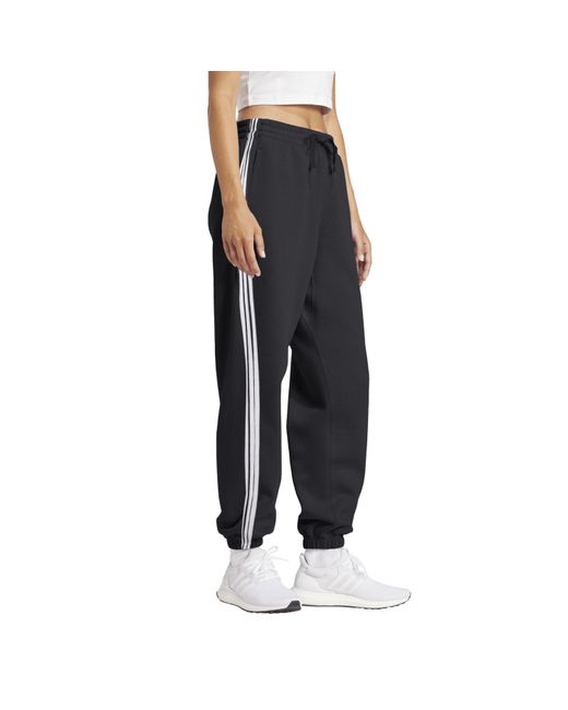 Adidas Gray Essentials 3-Stripes Pants Slim