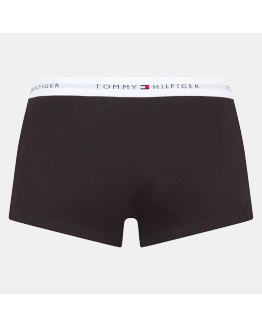 Tommy Hilfiger Black 3-Pack Logo Waistband Trunks for men
