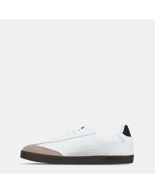 Pretty Green White Moorgate Leather Court Trainers for men