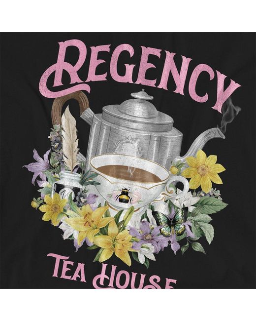 Bridgerton Black Regency Tea House T-Shirt