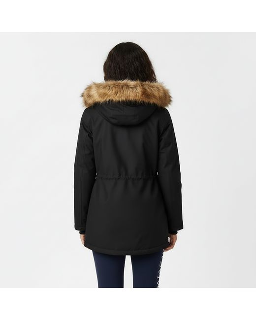 Jack Wills Black Jw Cinched Hooded Parka