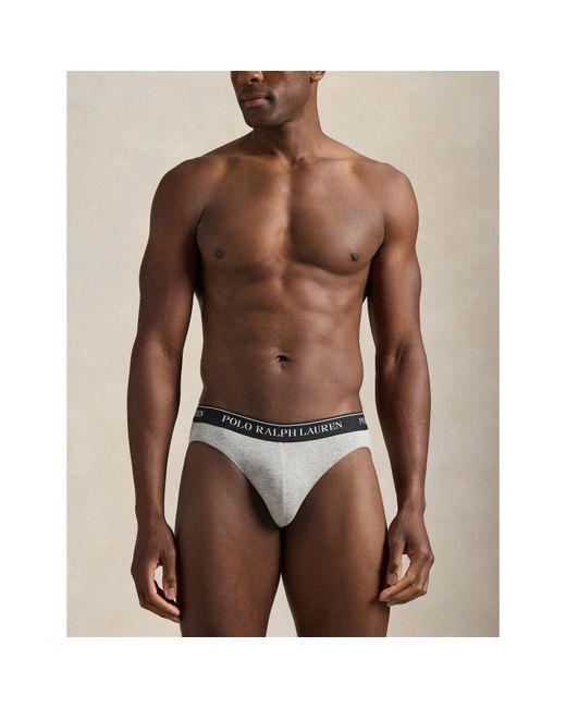Polo Ralph Lauren Gray Cotton 3-Pack Boxer Briefs for men