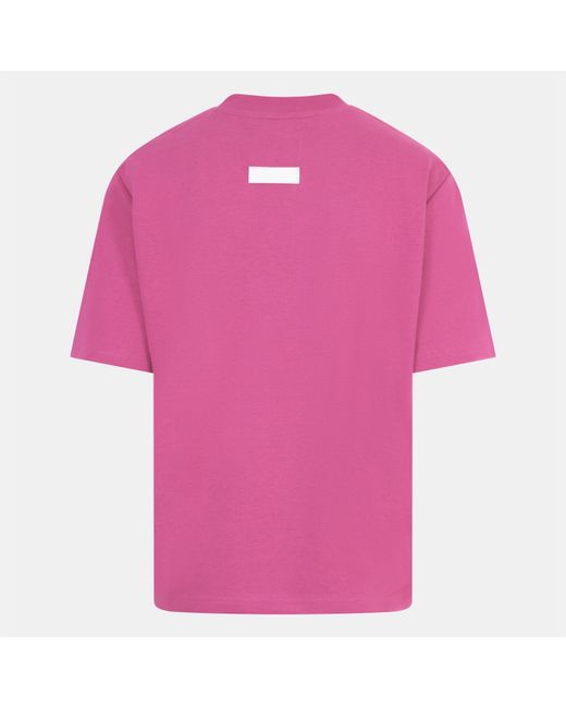Blank Essentials Pink Blank Arched Print Puff T-Shirt Ladies