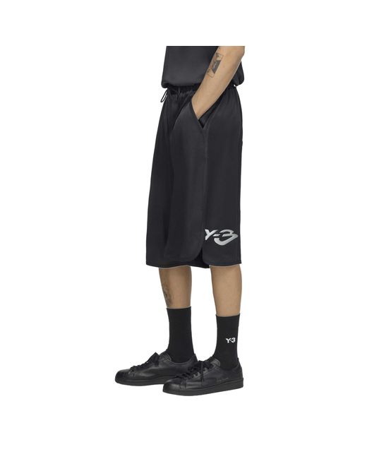Y-3 Black Liquid Logo Shorts